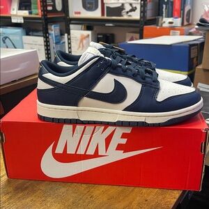 Nike Dunk Low Shoes in Navy and White